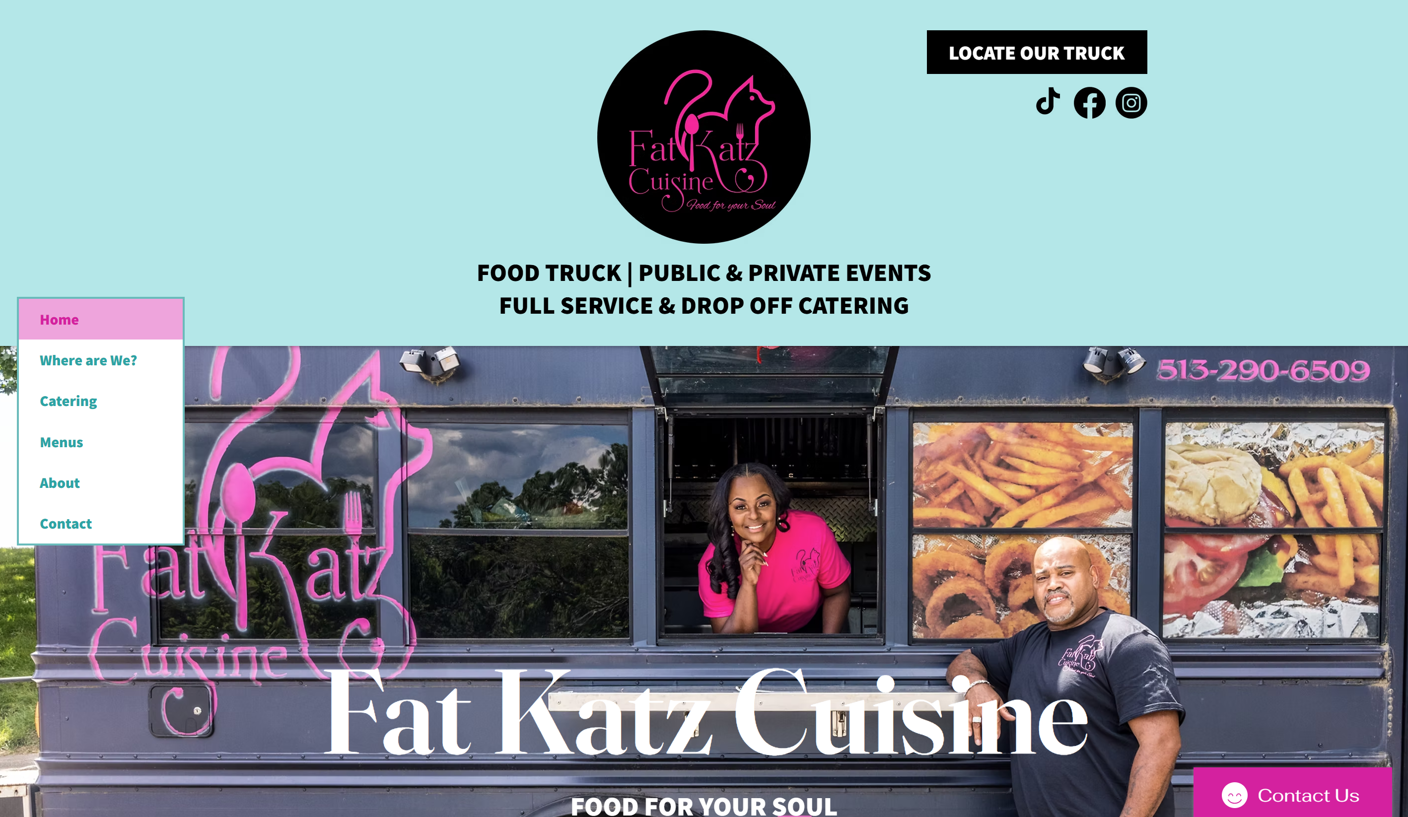 Fat Katz Cuisine website